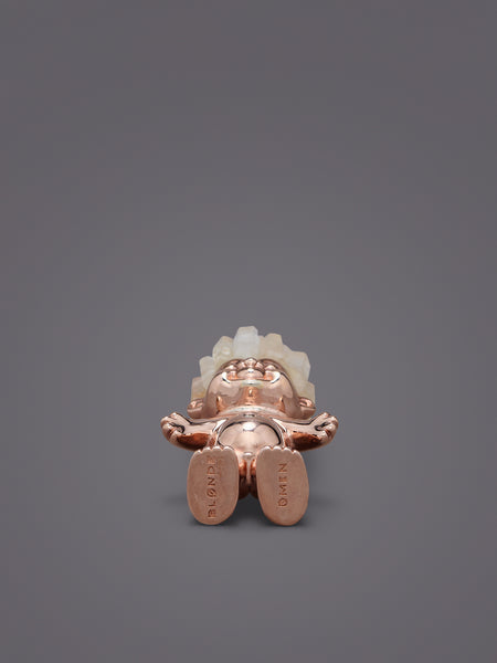 QUARTZ CRYSTAL HAIRED ROSE GOLD TROLL
