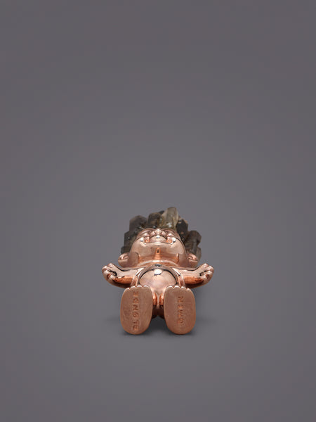 SMOKY QUARTZ CRYSTAL HAIRED ROSE GOLD TROLL